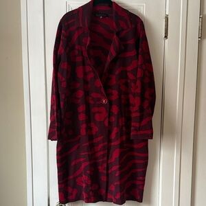 Eloquii Red and Purple Animal Print Knot Duster